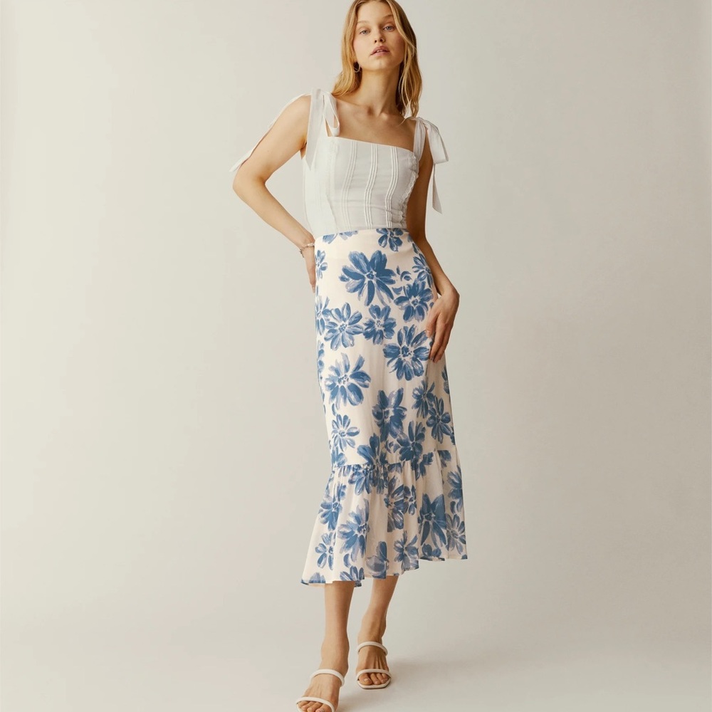 Reformation Roma Skirt in Celestia